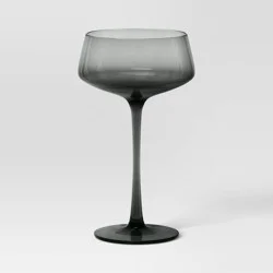 9.8oz Cocktail Coupe Glass Gray - Threshold™: Hand Blown, Dishwasher-Safe, Recycled Content, Cold Beverages
