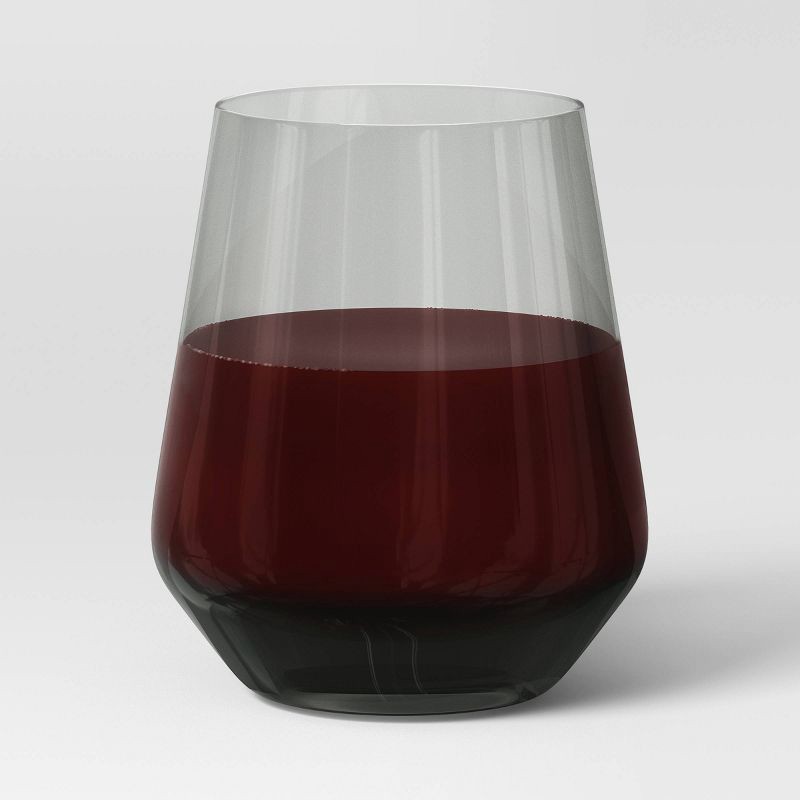 slide 3 of 3, 14.8oz Stemless Wine Glass Gray - Threshold™: Dishwasher-Safe, Lead-Free, Recycled Content, Cold Beverages, 14.8 oz