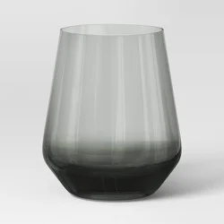 14.8oz Stemless Wine Glass Gray - Threshold™: Dishwasher-Safe, Lead-Free, Recycled Content, Cold Beverages