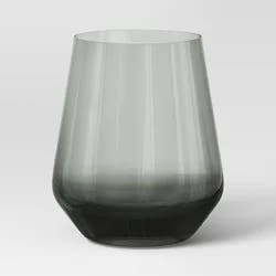 14.8oz Stemless Wine Glass Gray - Threshold™: Dishwasher-Safe, Lead-Free, Recycled Content, Cold Beverages