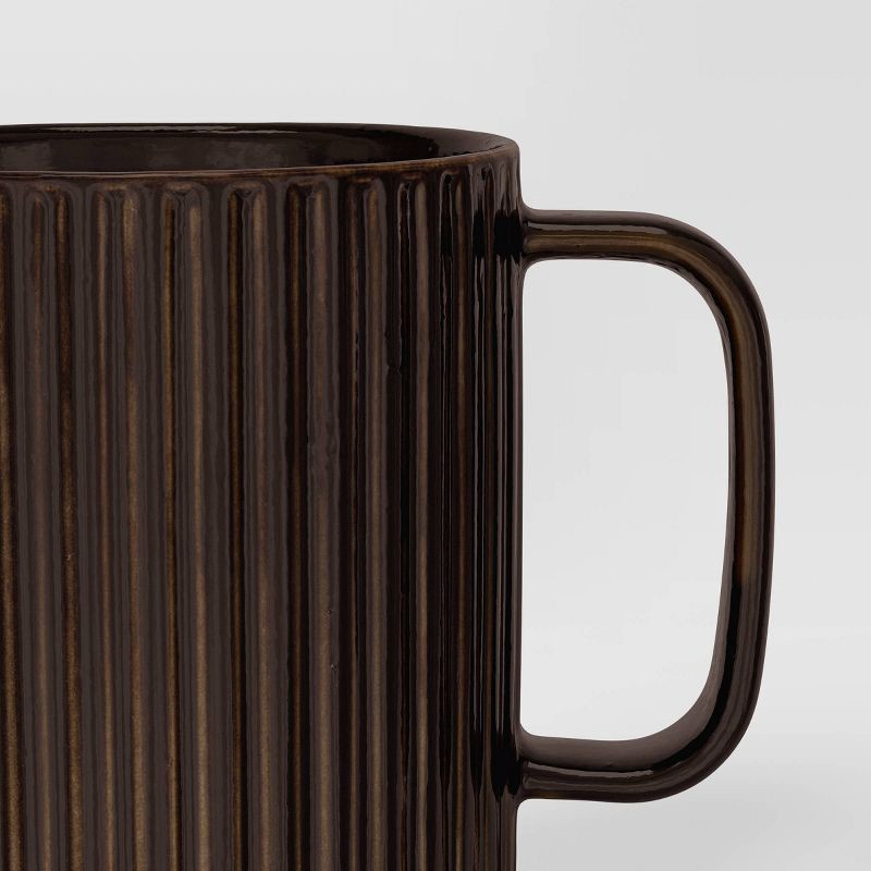 slide 3 of 3, 16oz Moira Ceramic Mug Black - Threshold™, 16 oz