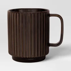 16oz Moira Ceramic Mug Black - Threshold™