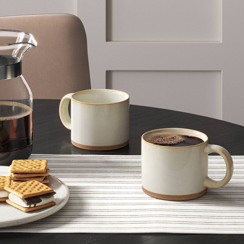 slide 2 of 3, 15oz Eugene Ceramic Mug Cream - Threshold™, 15 oz