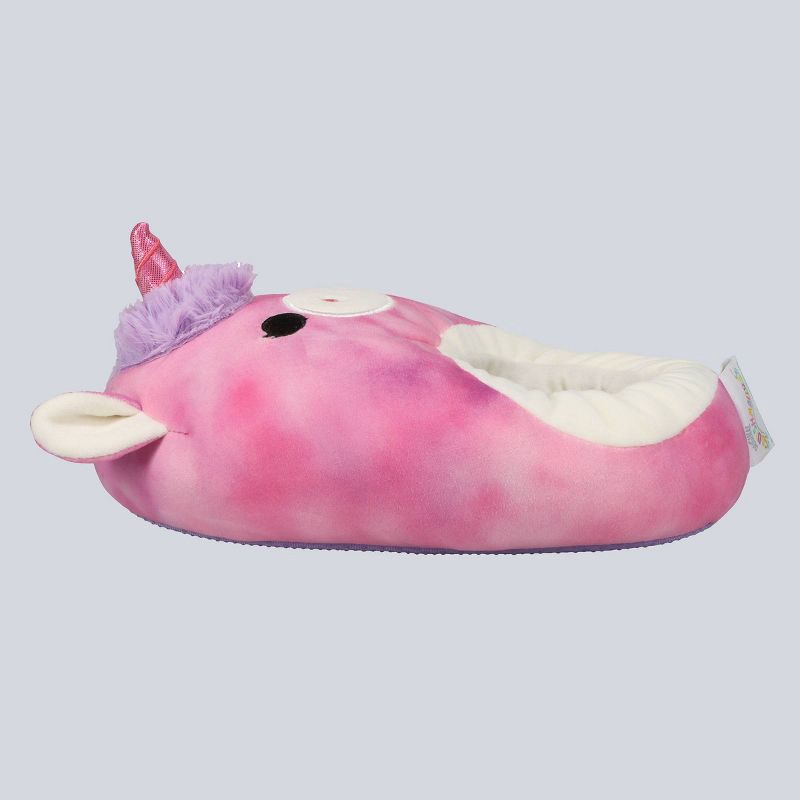 slide 3 of 4, Squishmallows Kids' Lola the Unicorn Plush Slippers - Berry Purple 4-5: Cushioned Footbed, Slip On, 1 ct