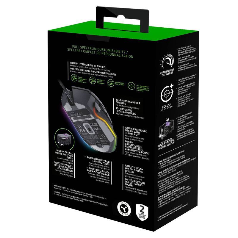 slide 4 of 9, Razer Basilisk V3 Ergonomic Wired Gaming Mouse, 1 ct