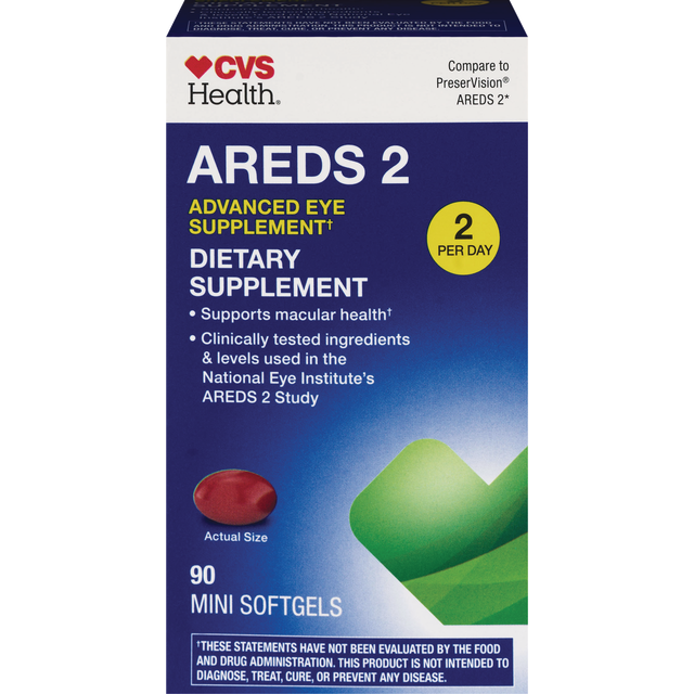 slide 1 of 3, CVS HEALTH Areds 2 Softgels, 30 Ct, 90 ct