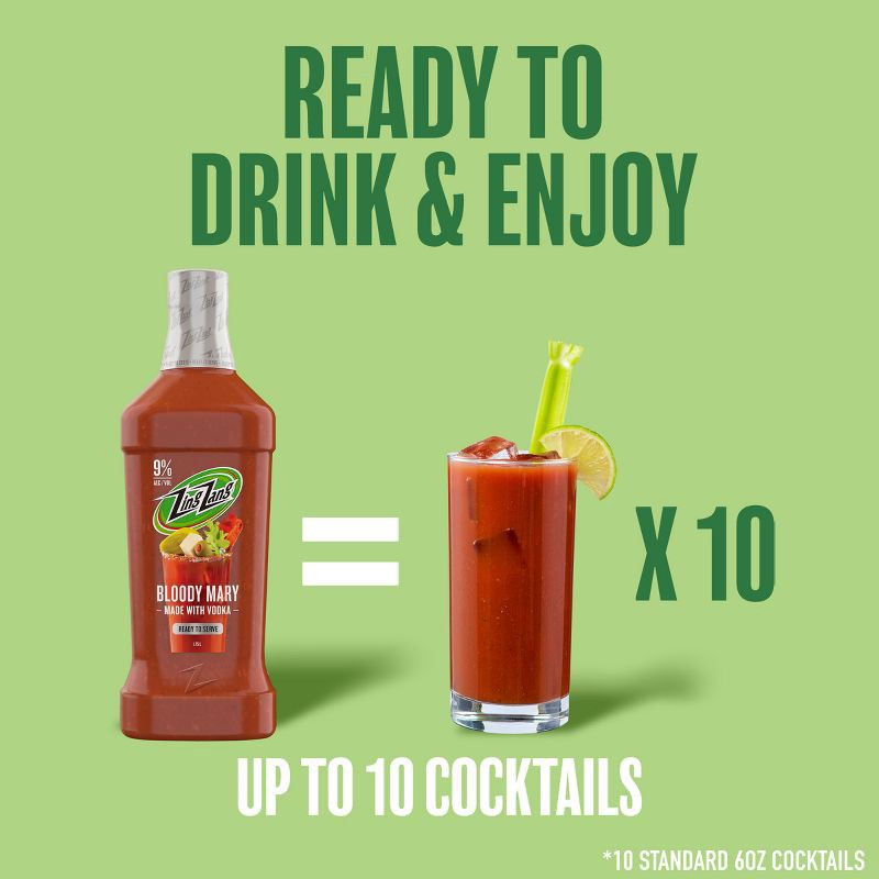 slide 9 of 10, Zing Zang Bloody Mary RTS Cocktail - 1.75L Bottle, 1.75 liter