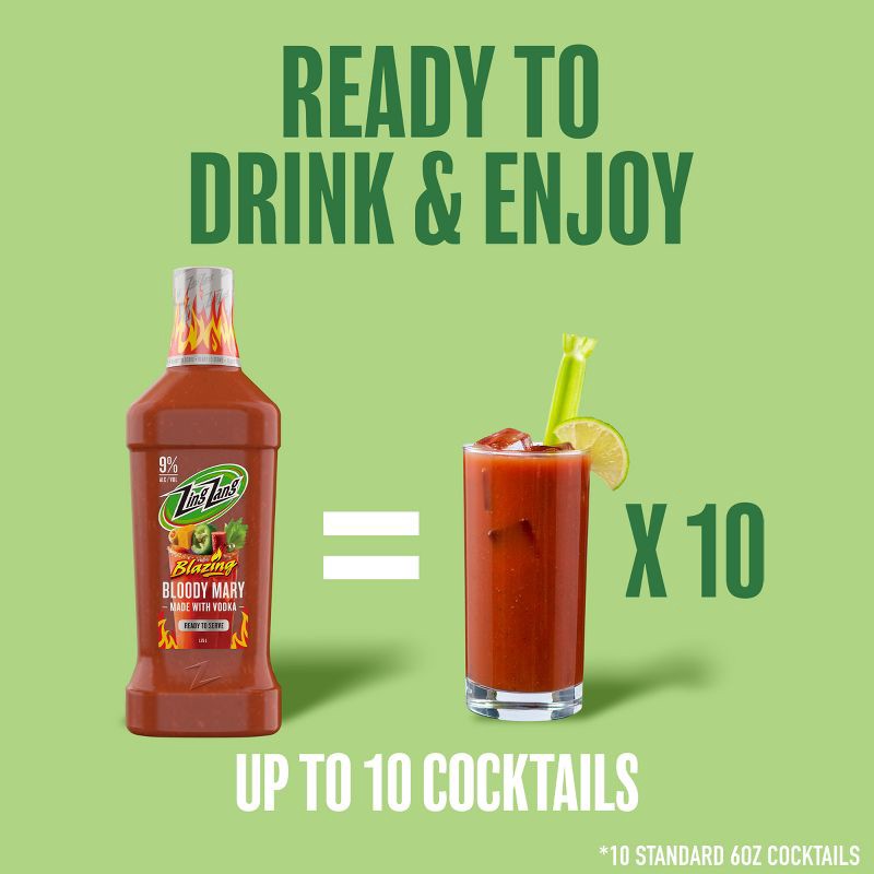 slide 4 of 8, Zing Zang Blazing Bloody Mary RTS Cocktail - 1.75L, 1.75 liter