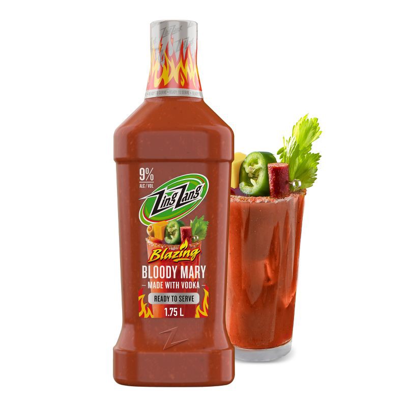 slide 1 of 8, Zing Zang Blazing Bloody Mary RTS Cocktail - 1.75L, 1.75 liter