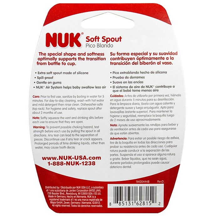 slide 3 of 3, NUK Replacement Silicone Spout, 1 ct