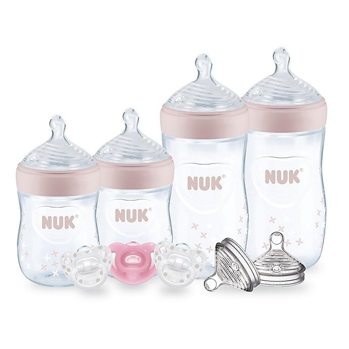 slide 1 of 1, NUK Simply Natural Newborn Gift Set - Clear/Pink, 9 ct