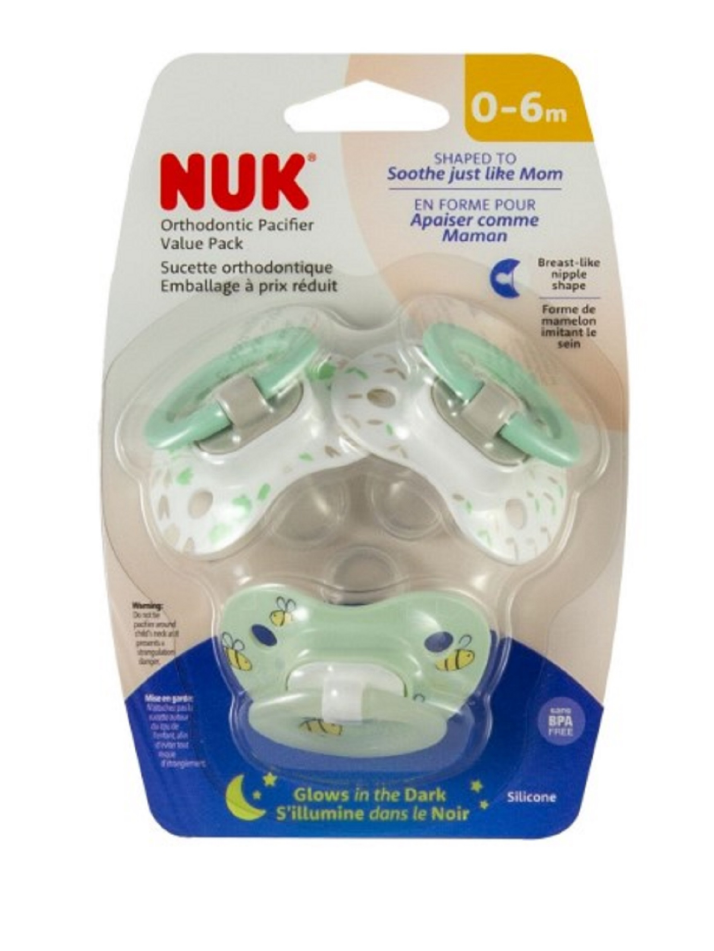 slide 2 of 2, NUK Orthodontic Pacifier Value Pack, 3 ct