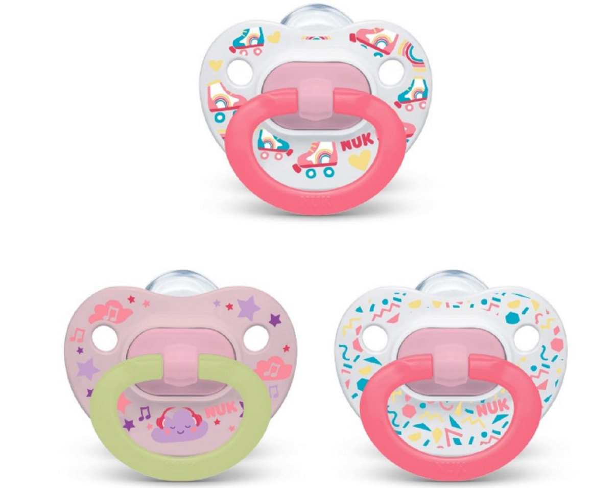 slide 2 of 2, NUK Pacifier, Orthodontic, Silicone, Value Pack, 3 ct