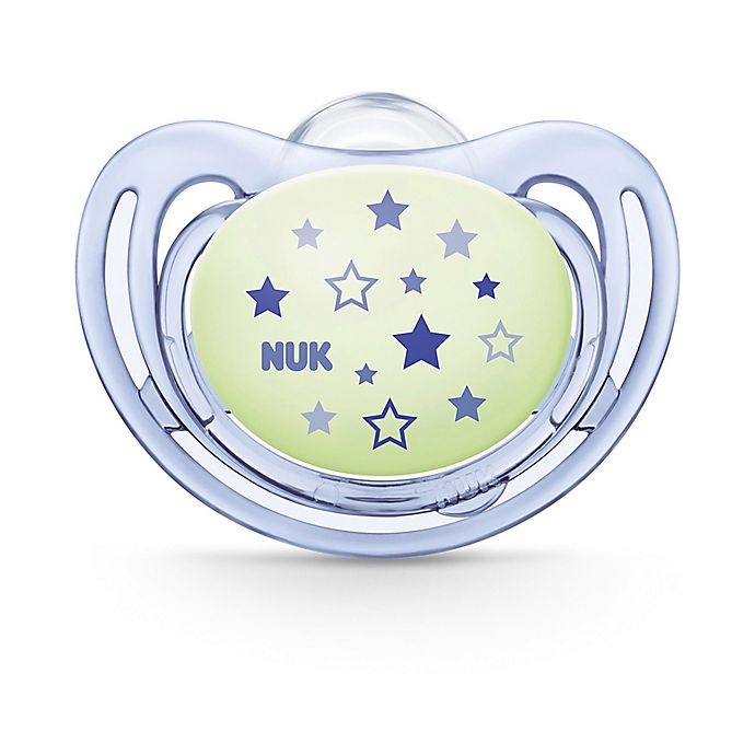 slide 8 of 8, NUK Airflow Glow-in-the-Dark 6-18 Months Pacifiers - Blue and Green, 2 ct