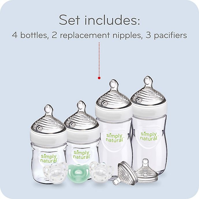 slide 2 of 14, NUK Simply Natural Bottles Gift Set - Blue, 9 ct