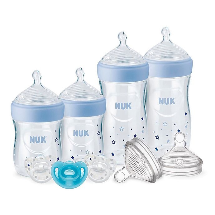 slide 1 of 14, NUK Simply Natural Bottles Gift Set - Blue, 9 ct