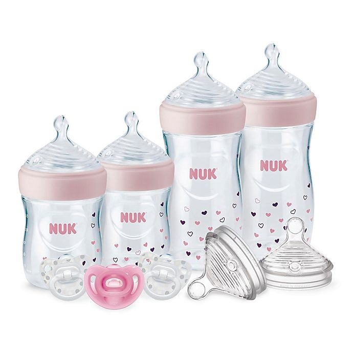 slide 1 of 14, NUK Simply Natural Bottles Gift Set - Pink, 9 ct