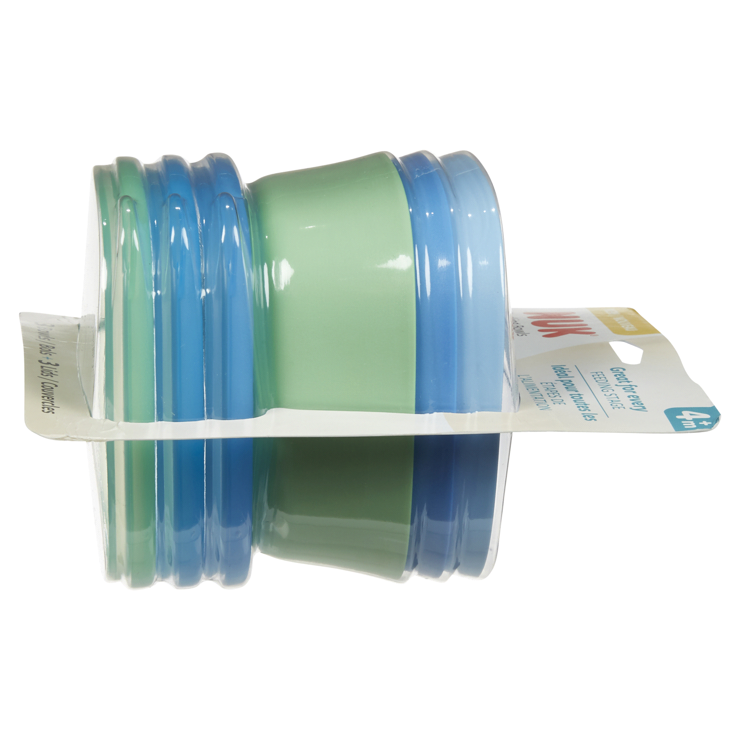 slide 3 of 5, NUK 4+ M Stacking Bowls 1 ea, 1 ct