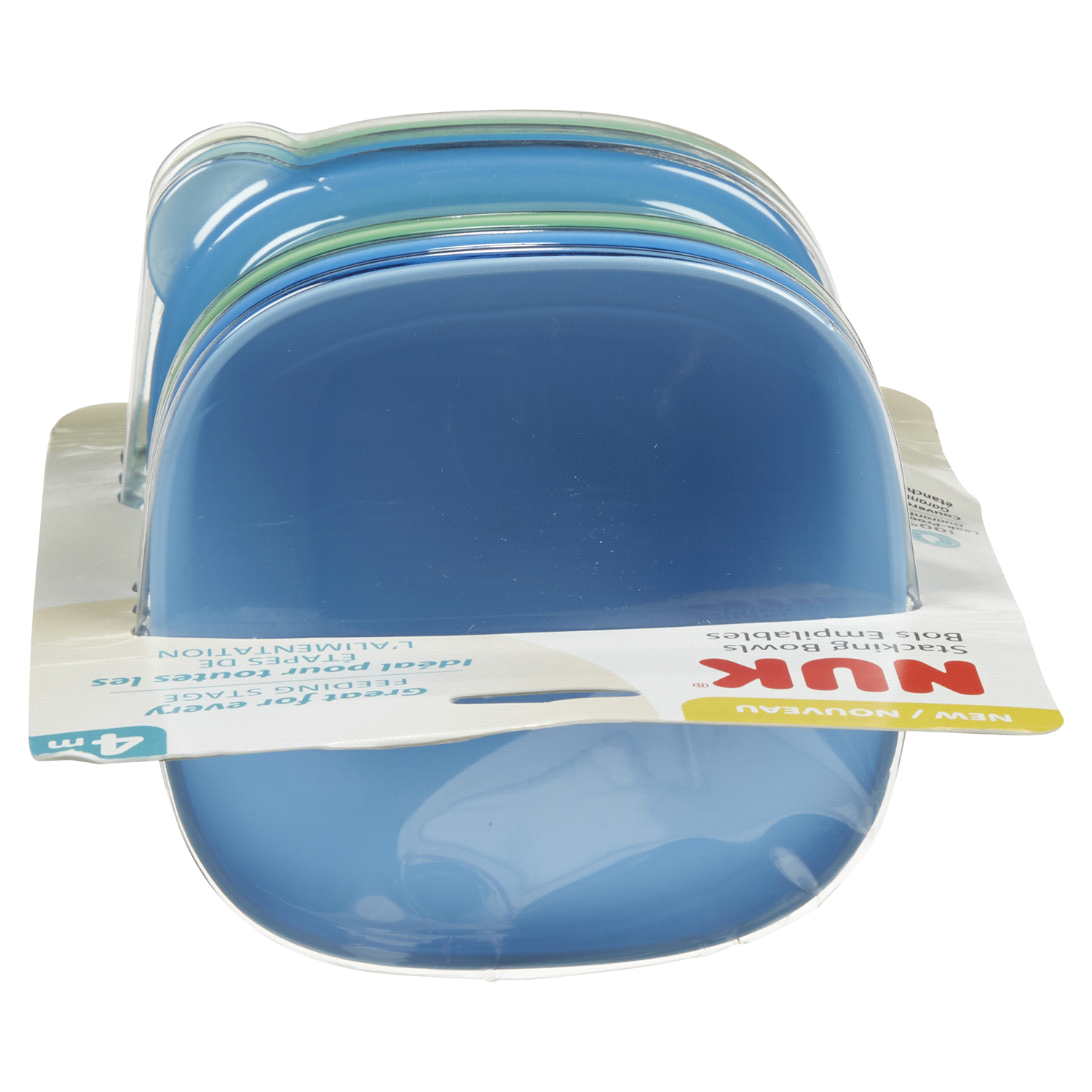 slide 5 of 5, NUK 4+ M Stacking Bowls 1 ea, 1 ct
