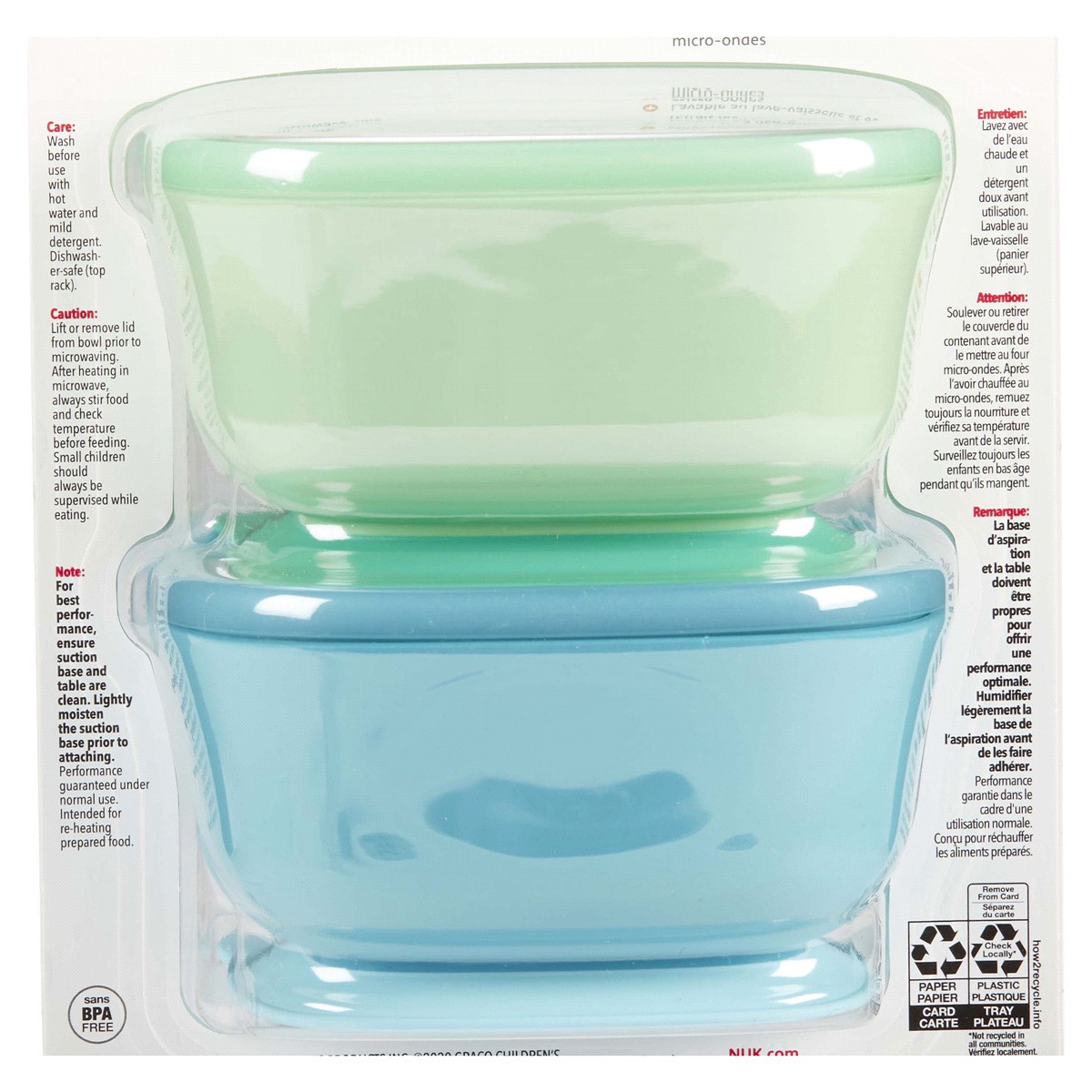 slide 2 of 2, Nuk Suction Bowls, 2 ct