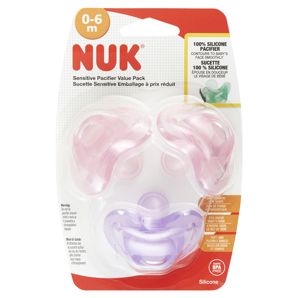 slide 1 of 1, Nuk Pacifier Sensitive Flexy 0-6 months Size 1, 1 ct