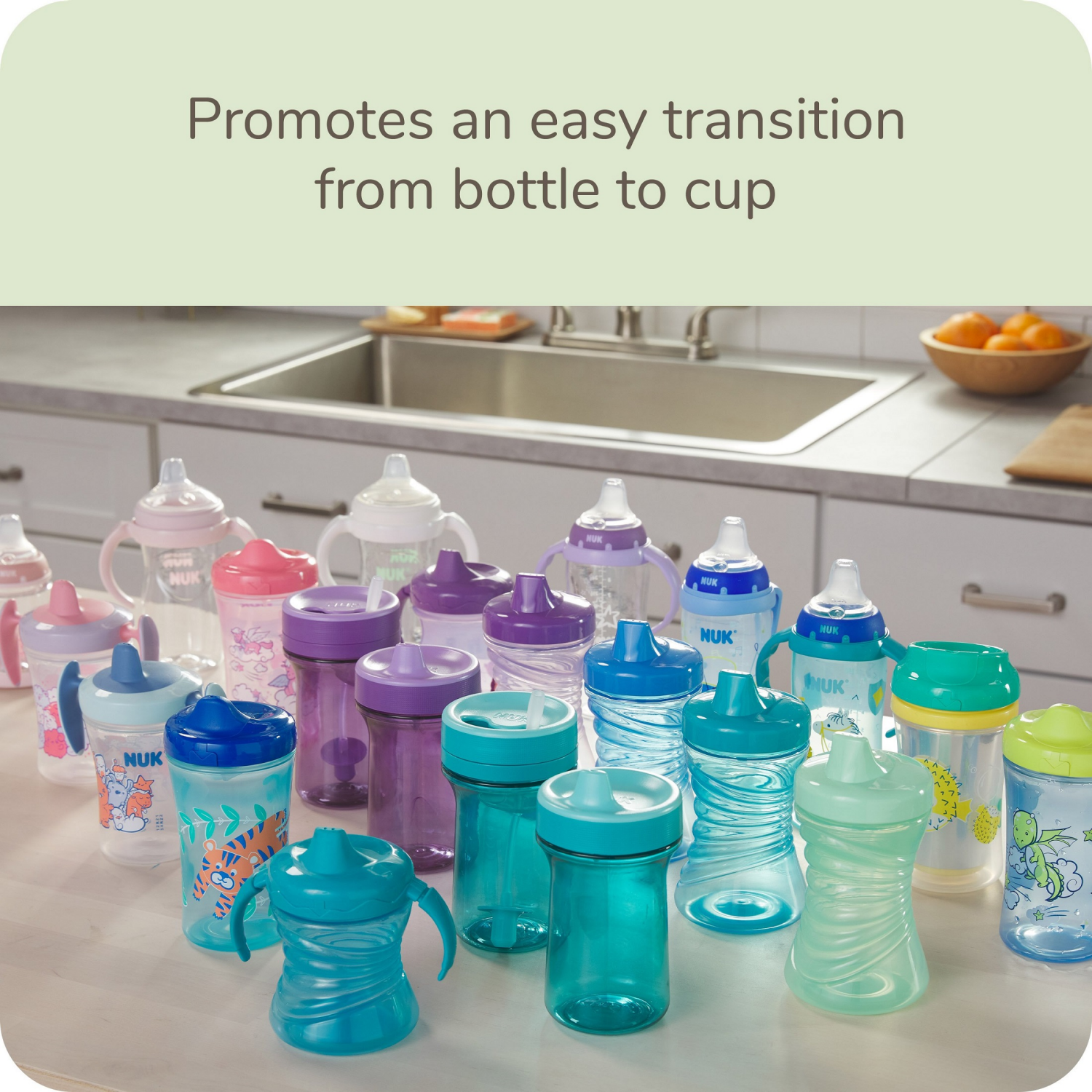 slide 2 of 4, NUK Fun Grips 7 Ounce Soft Spout Trainer Cup 1 ea, 1 ct