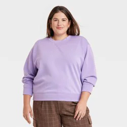 Women's Sandwash Sweatshirt - A New Day™ Purple XXL