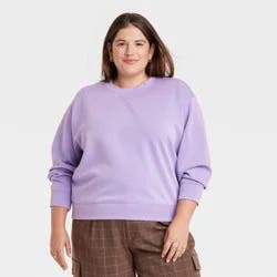 Women's Sandwash Sweatshirt - A New Day™ Purple XXL