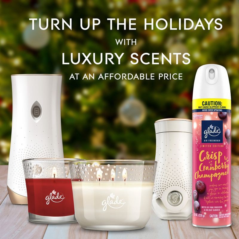 slide 15 of 16, Glade PlugIns Scented Oil Air Freshener - Crisp Cranberry Champagne Refill - 3.35oz/5pk, 5 ct; 3.35 oz