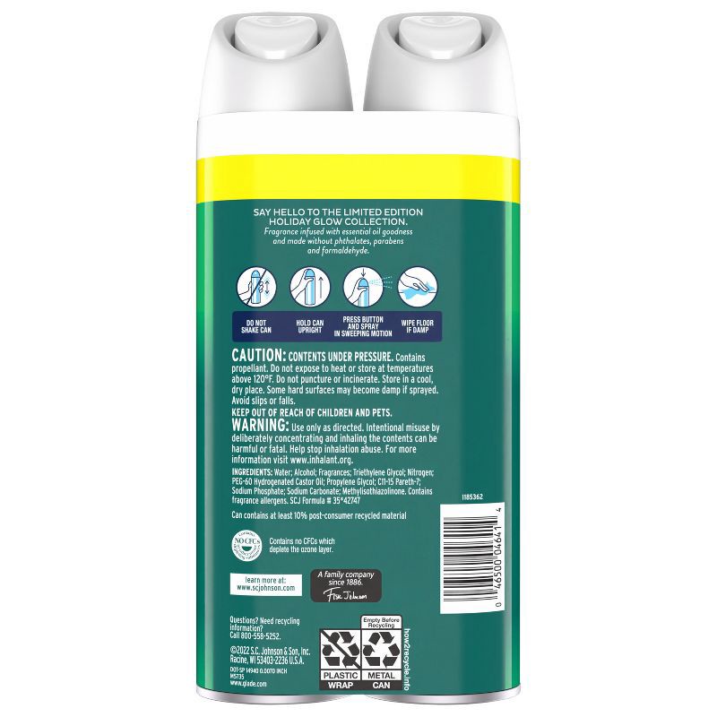slide 10 of 15, Glade Aerosol Room Spray Air Freshener - Twinkling Pine & Cedar - 16.6oz/2pk, 16.6 oz, 2 ct