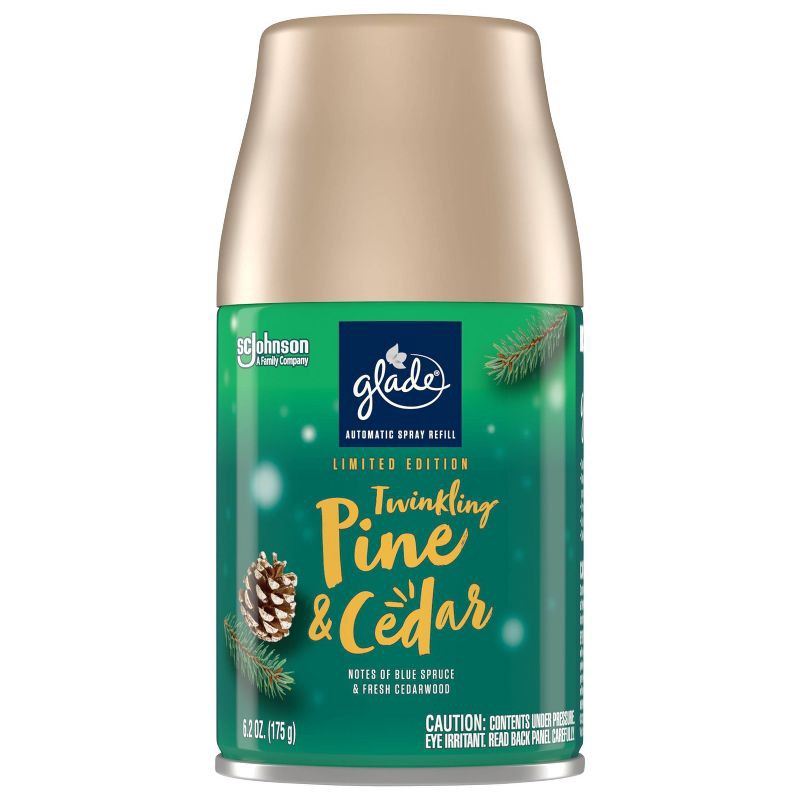 slide 8 of 12, Glade Automatic Spray Air Freshener - Twinkling Pine & Cedar - 6.2oz, 6.2 oz