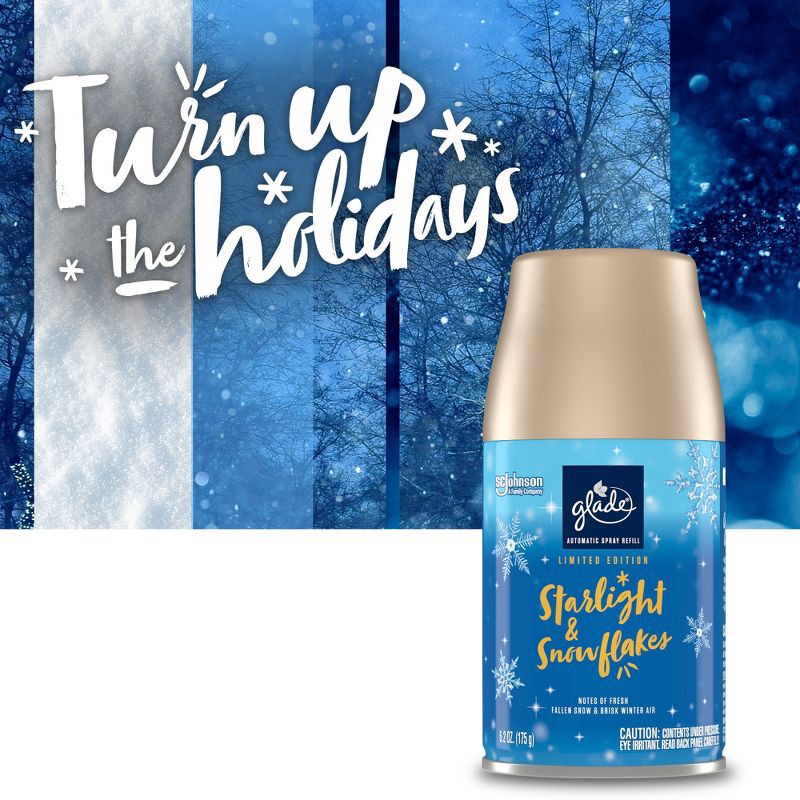 slide 5 of 17, Glade Automatic Spray Air Freshener - Starlight & Snowflakes - 6.2oz, 6.2 oz