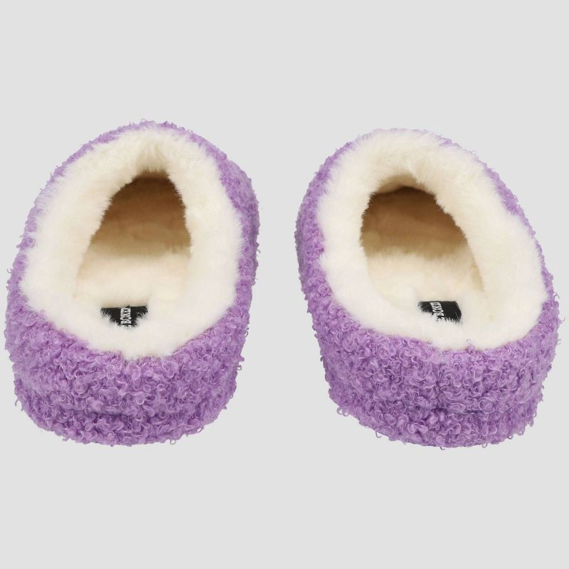 slide 2 of 7, Girls' Joe Boxer Plush Clog Slippers - Purple M, 1 ct
