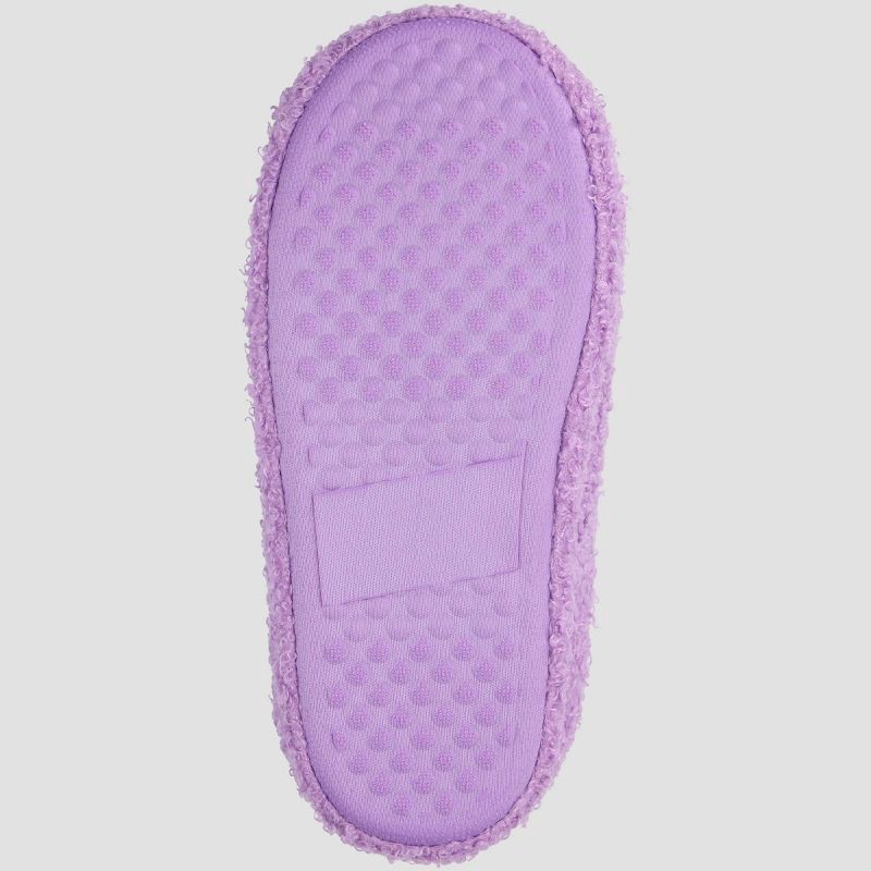 slide 6 of 7, Girls' Joe Boxer Plush Clog Slippers - Purple M, 1 ct