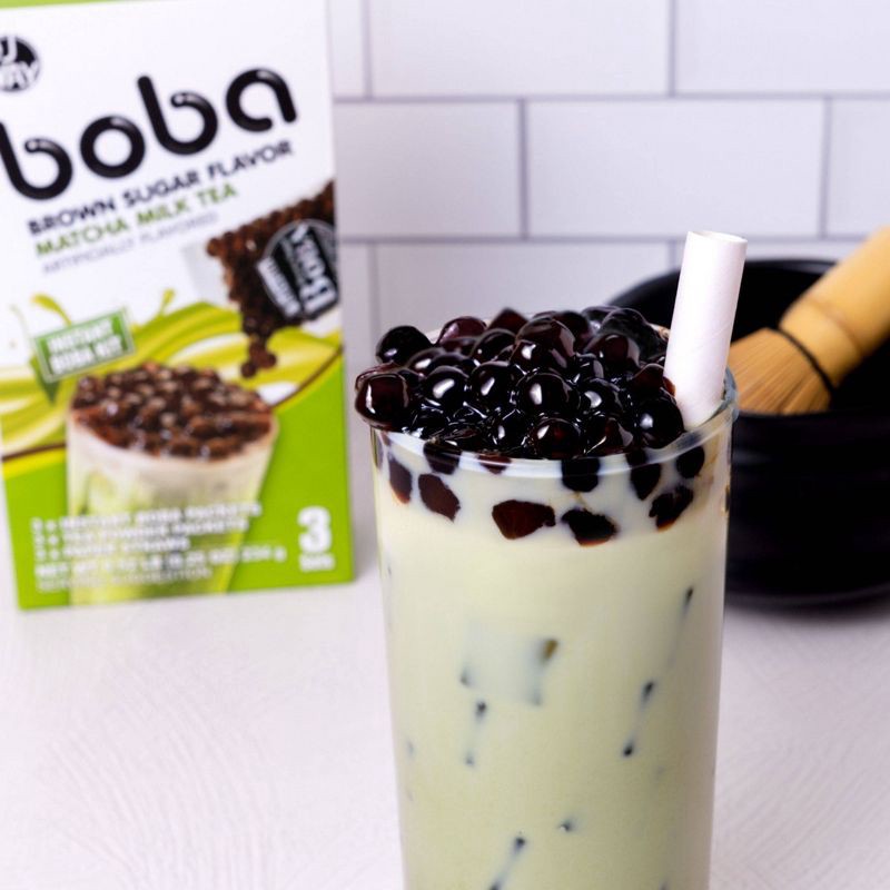 slide 2 of 8, J Way Instant Boba Kit Matcha Latte Sweet Tea Variety - 8.25oz, 8.25 oz