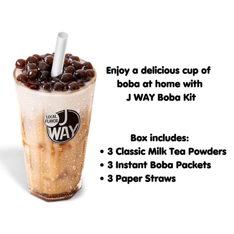 slide 4 of 8, J Way Instant Boba Kit Matcha Latte Sweet Tea Variety - 8.25oz, 8.25 oz