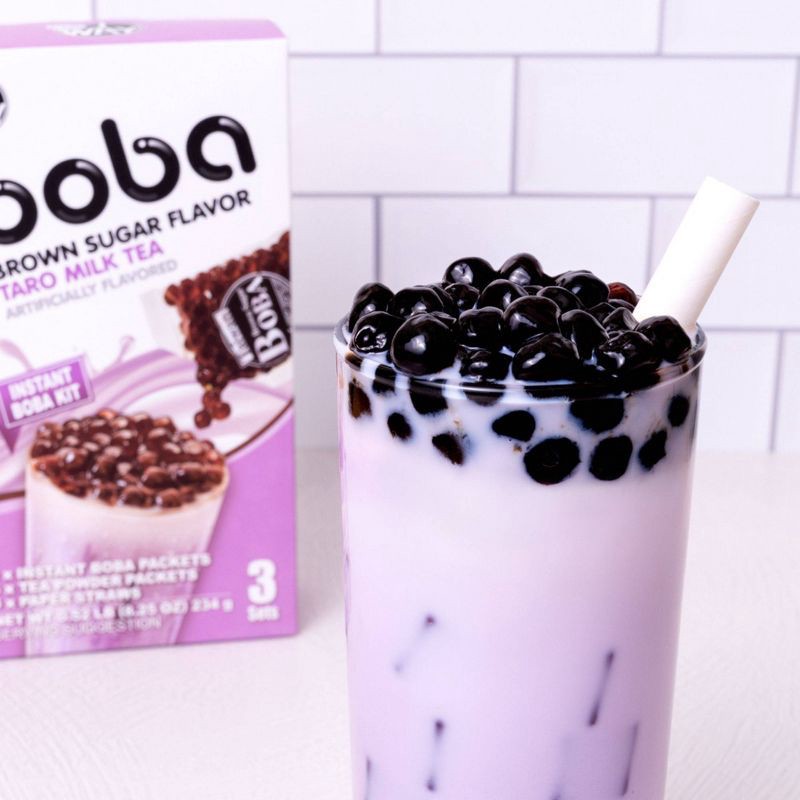 slide 5 of 8, J Way, Instant Boba Kit, Taro Milk Tea Fruit Tea Variety - 8.25oz, 8.25 oz