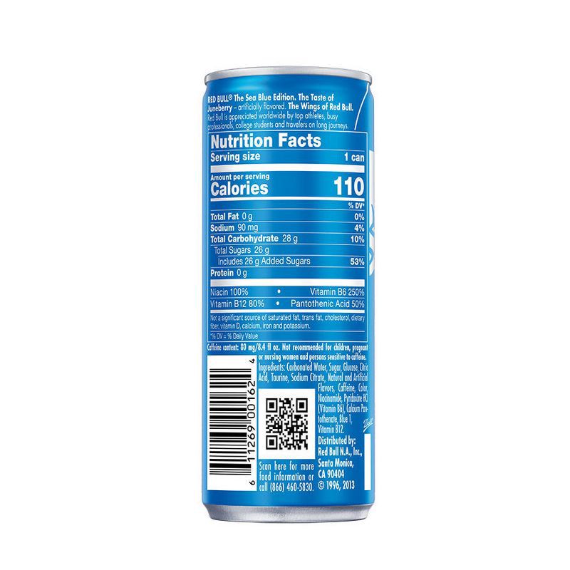 slide 8 of 8, Red Bull Sea Blue Edition Energy Drink - 8.4 fl oz Can, 8.4 fl oz