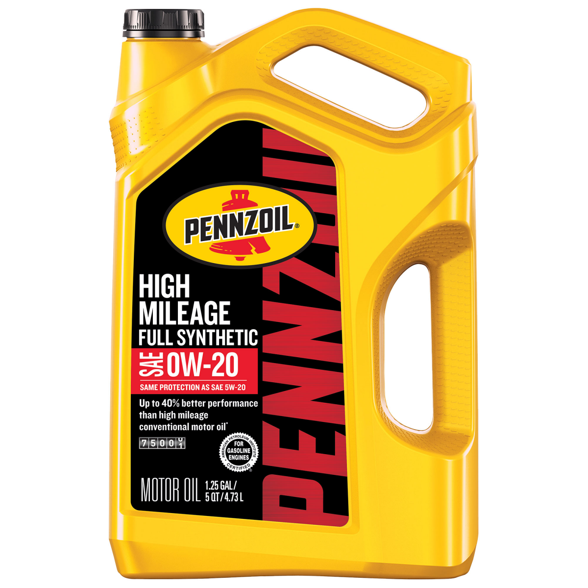 slide 1 of 2, Pennzoil Full Synthetic High Mileage 0W-20 5 qt, 5 qt
