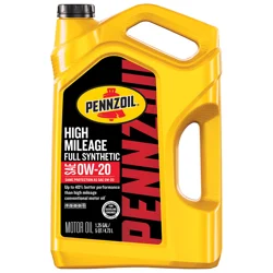 Pennzoil Full Synthetic High Mileage 0W-20 5 qt