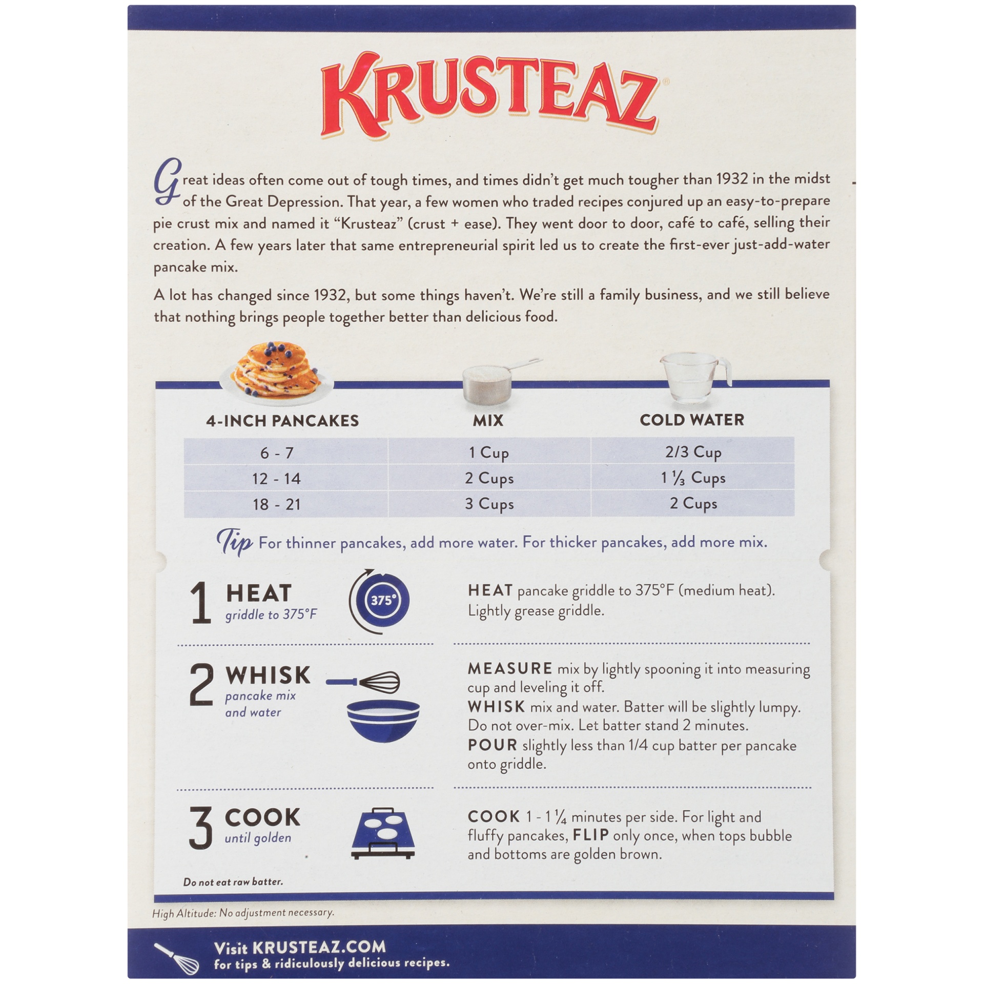 slide 6 of 8, Krusteaz Pancake Mix Blueberry, 