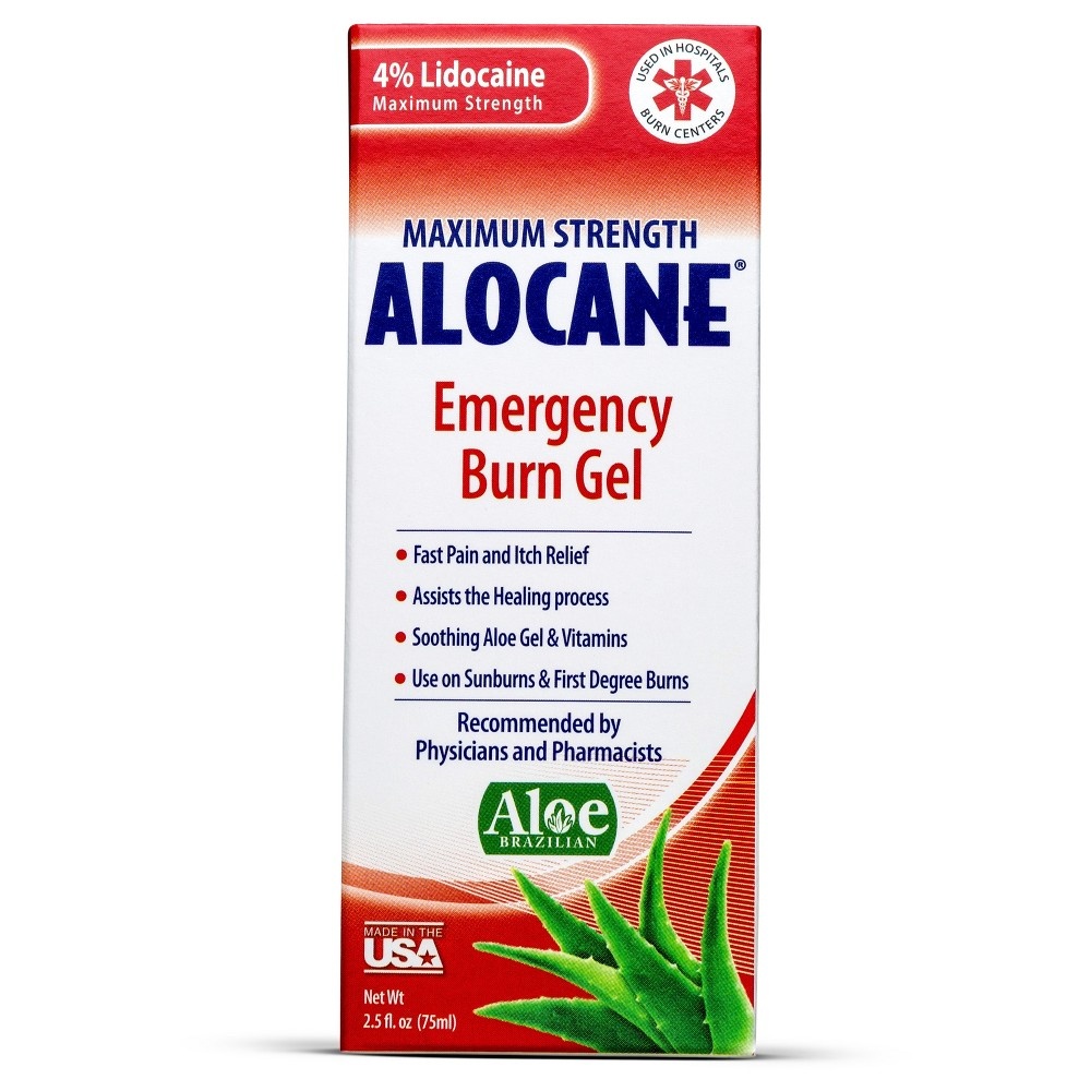 slide 2 of 3, Alocane Maximum Strength Emergency Burn Gel 2.5 fl oz, 2.5 oz