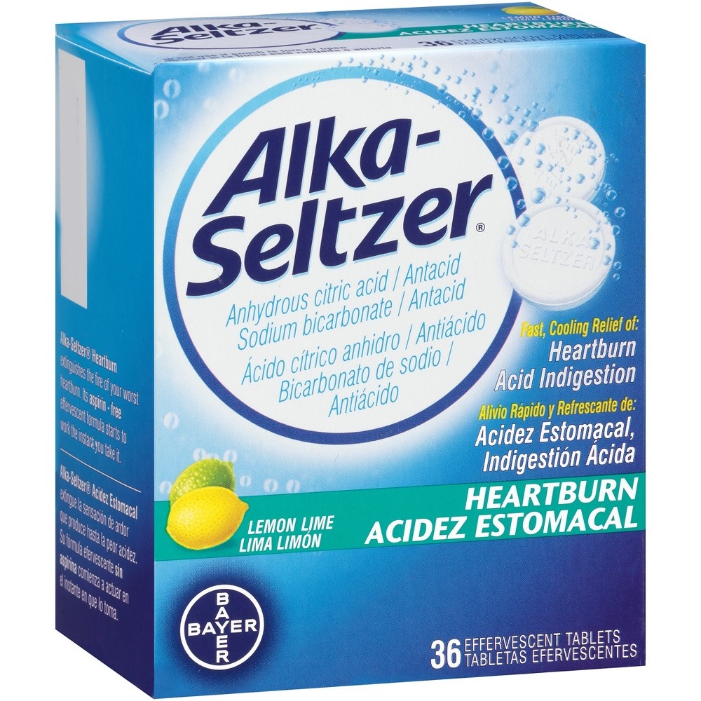 slide 5 of 6, Alka-Seltzer Antacid & Pain Relief Lemon Lime Tablets, 36 ct