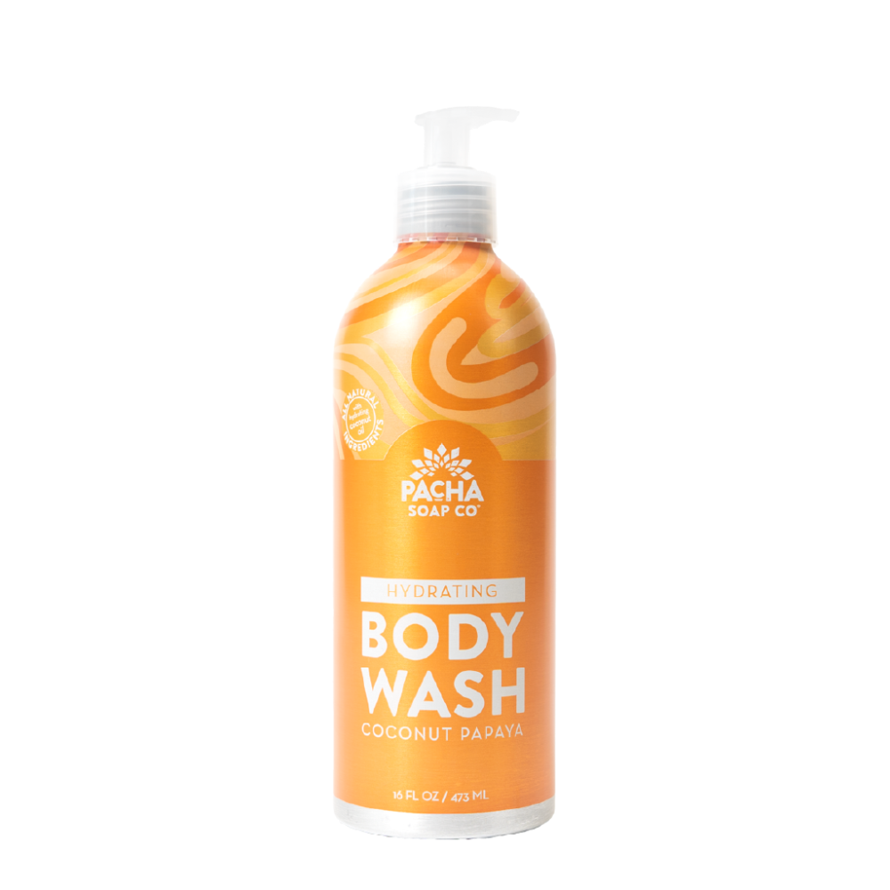 slide 1 of 1, Pacha Soap Co. Coconut Papaya Body Wash, 12 fl oz