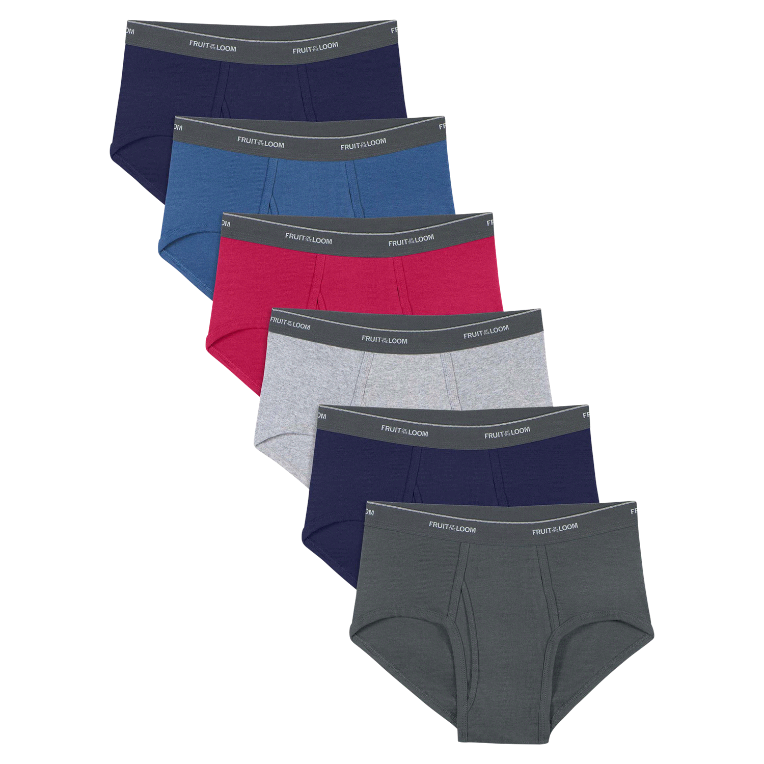 slide 3 of 3, Fruit of the Loom Fol 6pk Fashion Brief 6p4610 Ast M, 6 ct