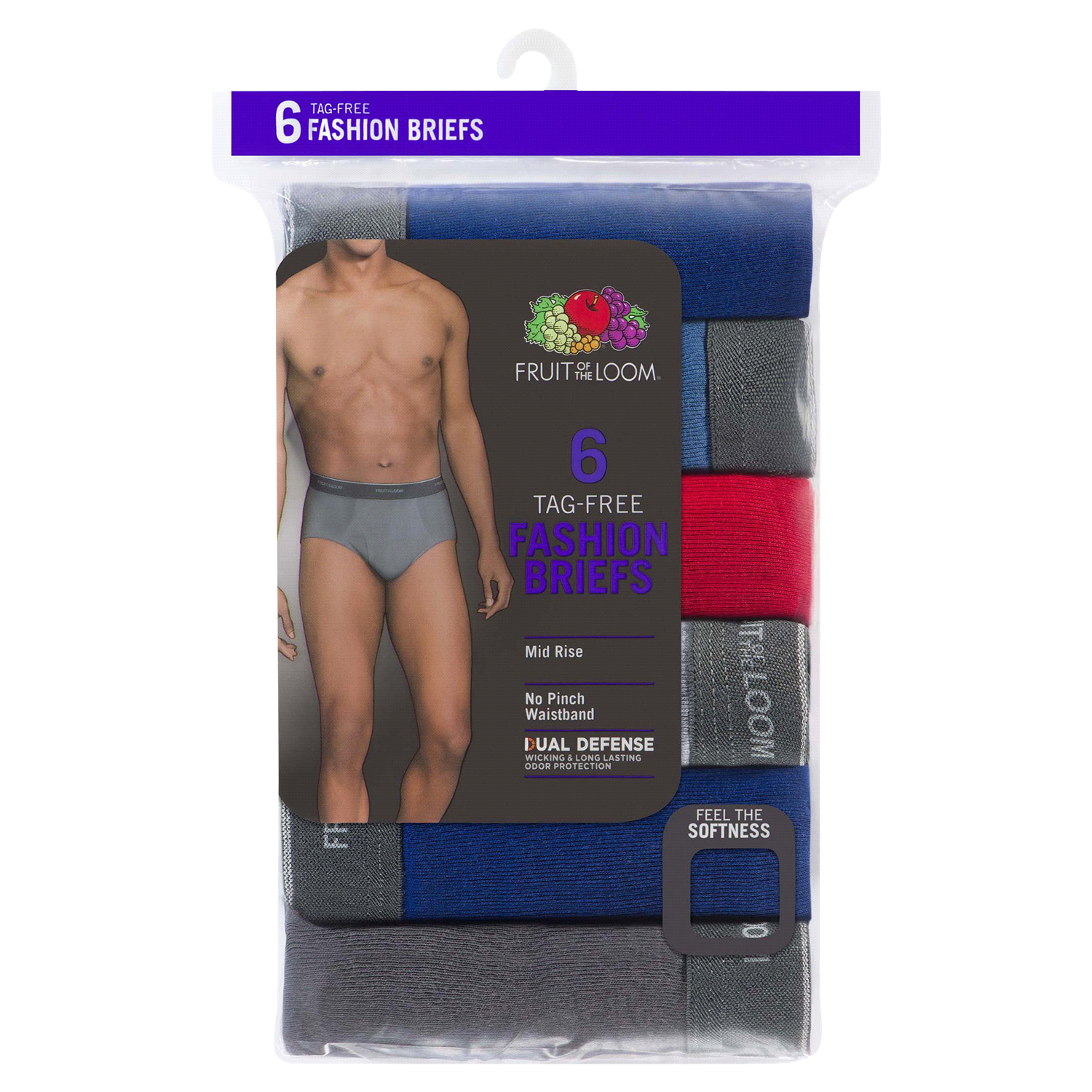slide 1 of 3, Fruit of the Loom Fol 6pk Fashion Brief 6p4610 Ast M, 6 ct
