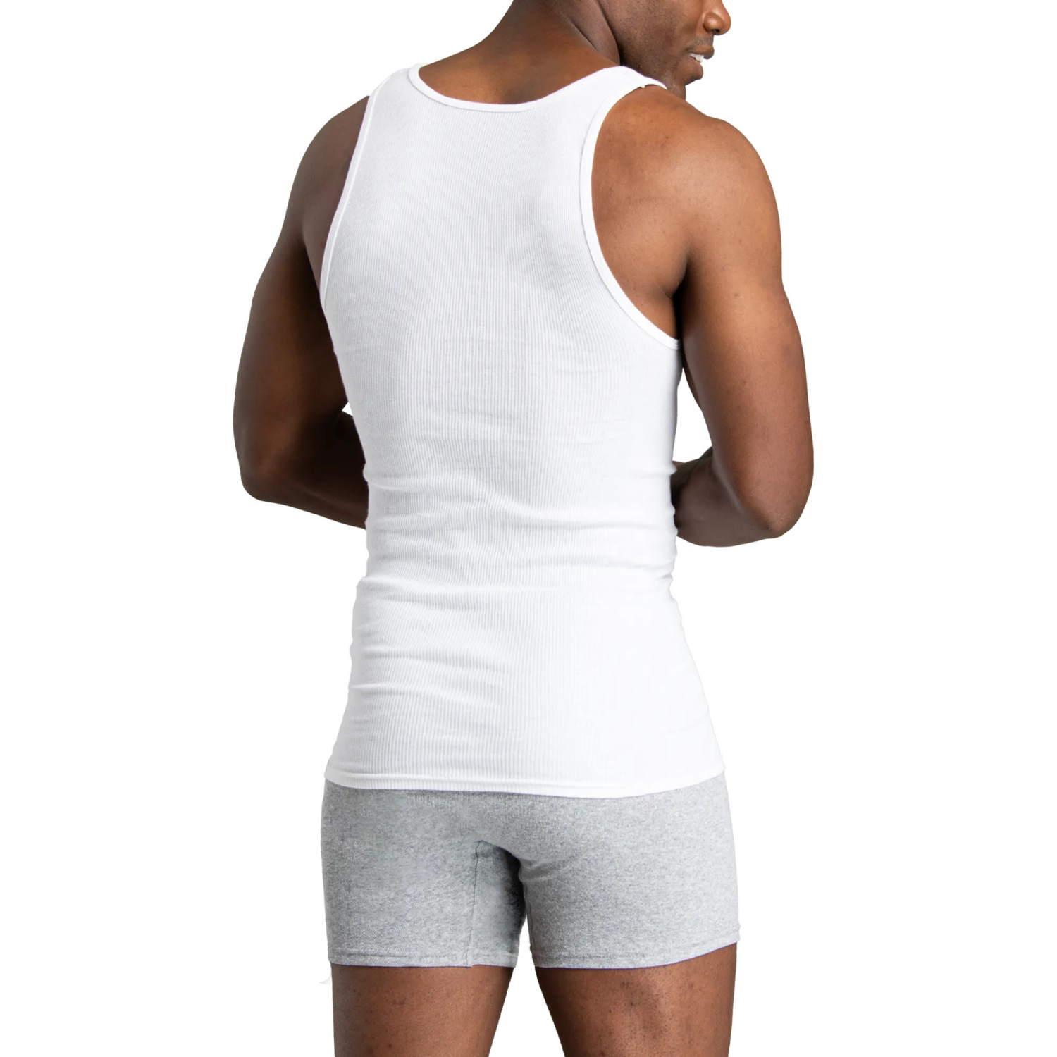 slide 4 of 5, Fruit of the Loom Men's A-Shirts White, Small, 6 ct