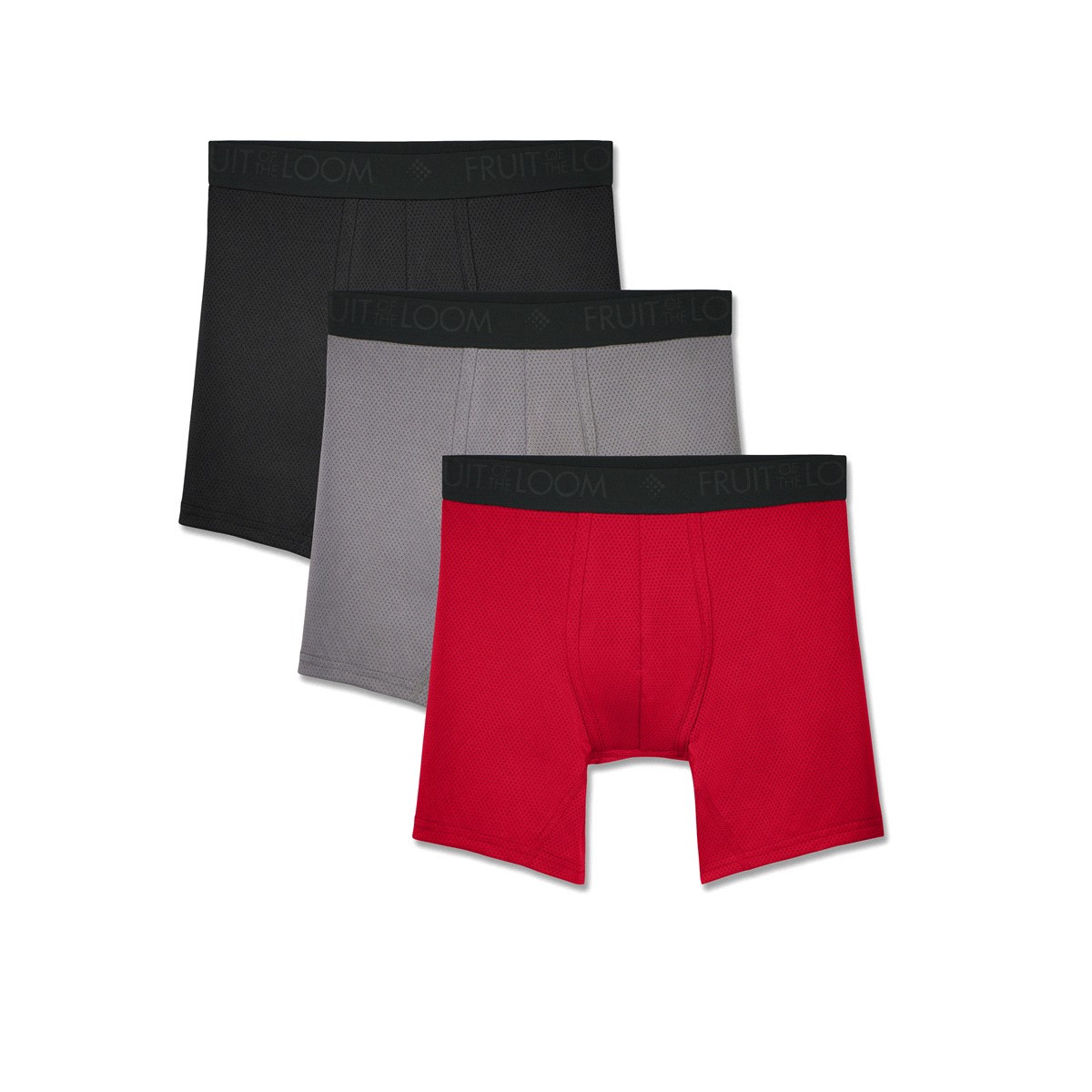 slide 6 of 9, Fruit of the Loom Men's Breathable Lightweight Micro-Mesh Boxer Briefs, Large, 3 ct