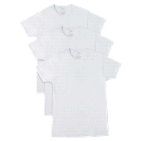 slide 5 of 9, Fruit of the Loom Men's Breathable Cooling Cotton Mesh White Crew T-Shirts, X-Large, 3 ct