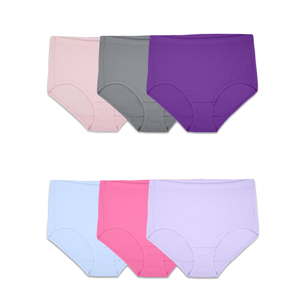 slide 10 of 13, Fruit of the Loom FOL BREATHABLE COTTON-MESH BRIEF 6DBCBF1 AST 9, 6 ct